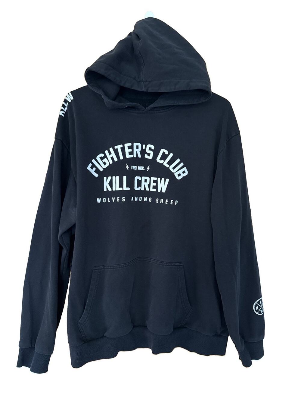 Kill Crew Fighters Club Hoodie Pullover Sweatshirt Sportswear Men’s XL Black